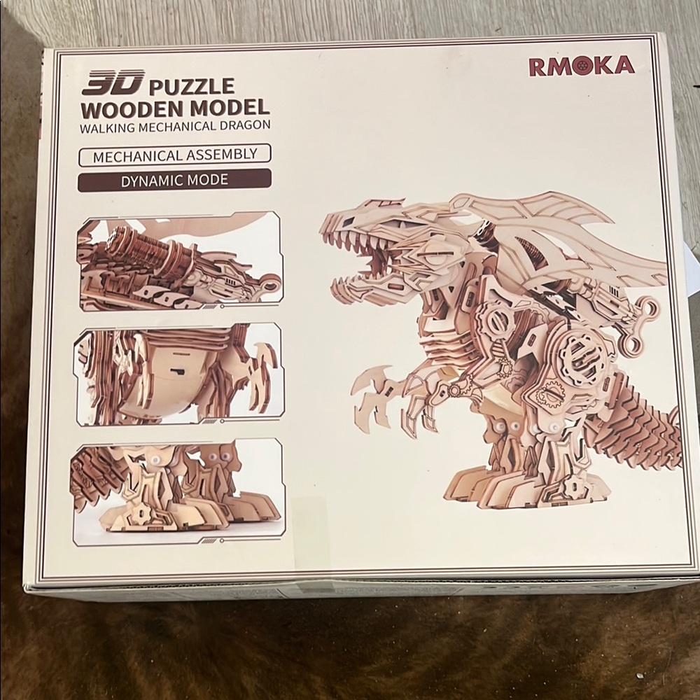 RMOKA 3D Puzzle Wooden Mechanical Dragon - Picture 5 of 5